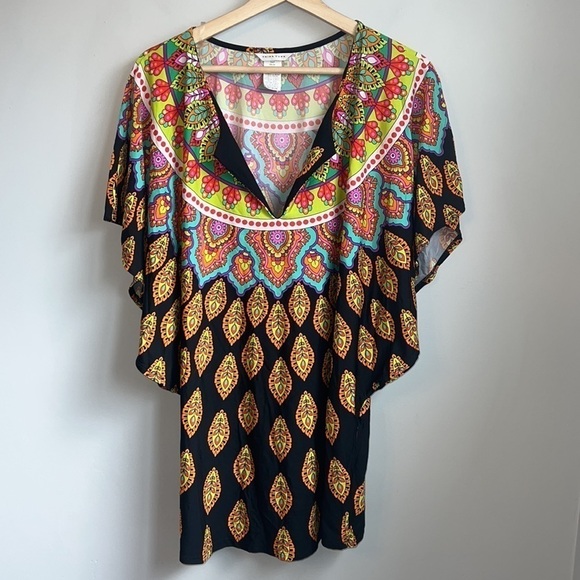 Trina Turk Moroccan Medallion-Print Tunic Coverup SZ S - Picture 3 of 5
